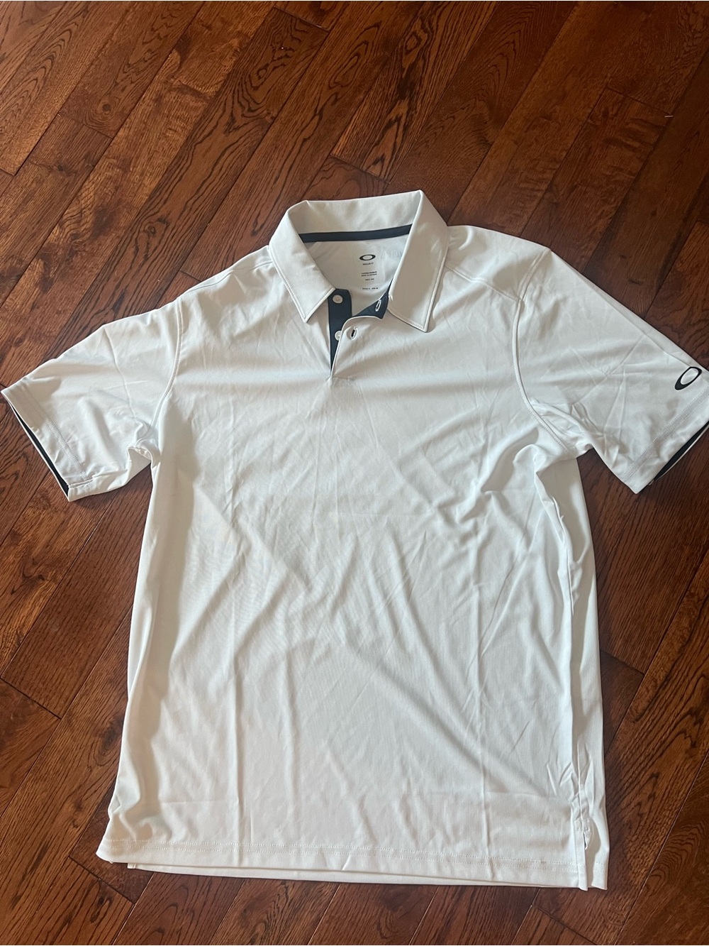 Oakley White Polo with Black Trim